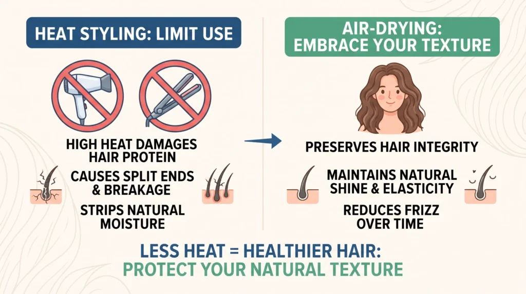 13 Proven Ways to Prevent Hair Loss Before It Starts 6 Limit heat styling tools to prevent hair loss before it starts