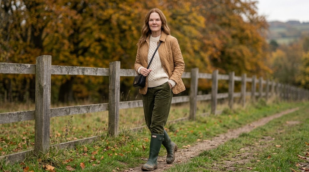 ways to wear a Burberry quilted jacket
