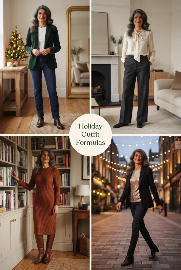 Christmas Outfits For Ladies Over 40: Best Essential Looks for Every Holiday Plan 9 holiday outfit formula